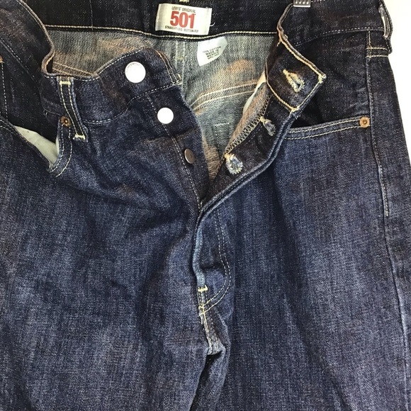 Levi’s Original Straight Leg ButtonFly 100% cotton Jeans Stamped 4032 SZ 35/36 - Picture 5 of 13